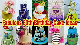 Fabulous 60th Birthday Cake Design Ideas60th Birthday CakeBirthday Cake IdeasTwo Tier Cake Design [upl. by Ylirama703]