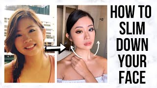 HOW TO SLIM DOWN YOUR FACE include 7 Effective Face Exercises  Emi [upl. by Ailadi]