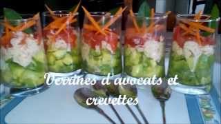 Recette facile n°2 Verrines à lavocat et aux crevettes [upl. by Juliette]