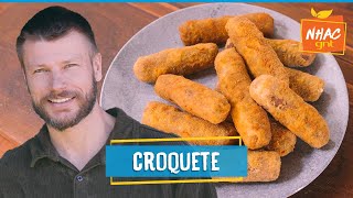 Croquete de carne aprenda a fazer petisco delicioso  Rodrigo Hilbert  Tempero de Família [upl. by Kohcztiy21]