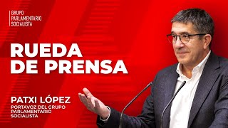 RuedaDePrensa  Patxi López el 19 de diciembre [upl. by Margeaux934]