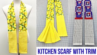 Quick and Easy DIY Gift  How to Make a Kitchen Boa Scarf with Trim Sew to Sell [upl. by Strader]