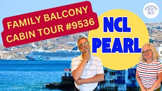 NCL Pearl Family Balcony Cabin 9536  Tour [upl. by Spatola]