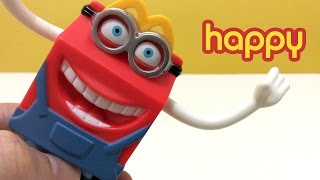 Minions McDonalds Happy Meal Toys 2015 Happy in costume [upl. by Hedwig]