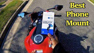 Quad Lock Phone Mount Installation amp Review  Best Phone Mount for Motorcycle CBR MODS Series Ep 2 [upl. by Nitza]