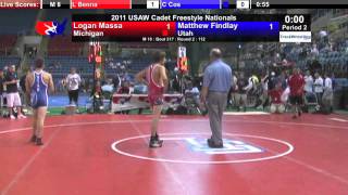 Cadet Freestyle 112  Logan Massa MI vs Matthew Findlay UT [upl. by Frechette388]