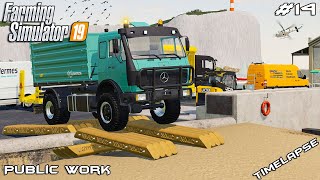 Fixing pier and cleaning sand  Public Work Sandy Bay  Farming Simulator 19  Episode 14 [upl. by Rolan931]