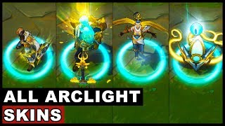 All Arclight Skins Yorick Vayne Varus VelKoz League of Legends [upl. by Alebasi]