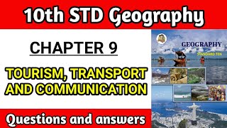 tourism transport and communication class 10 questions and Answers  chapter 9 geography exercise [upl. by Safire]