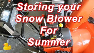 ARIENS Deluxe 28 Snow Blower  Long Term Storage  Step by step how to [upl. by Karlene]