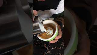 MILK STEAMING amp POURING LATTE ART [upl. by Traweek877]