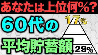 【老後資金】あなたは貯金額は上位何？60代の平均貯蓄額と割合を詳しく解説 [upl. by Gavrilla]