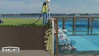 Seawall Repair and Soil Stabilization with NCFI Single Component Polyurethanes [upl. by Atinniuq]