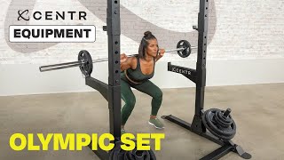 Fitness equipment demo Centr Olympic Weight Set with Bar [upl. by Atidnan]