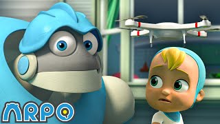 Attack of the Drone  Baby to the Rescue  Baby Daniel and ARPO The Robot  Funny Cartoons for Kids [upl. by Bradwell109]