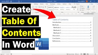 How To Create A Table Of Contents In Microsoft Word [upl. by Jamaal968]