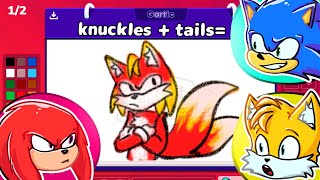 Sonic Tails e Knuckles fizeram uma FUSÃO no Gartic Phone [upl. by Bernj257]