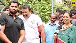 Darshan Happy Moments At Kranti Movie Muhurtha  D Boss New Movie Kranti  Darshan Rachita Ram Film [upl. by Gord]