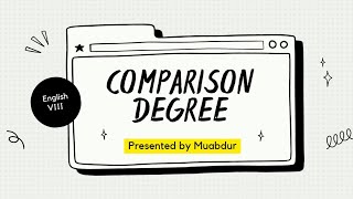 Comparison Degree for Eighth Grade Students [upl. by Emirak]