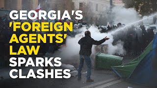 Georgia Unrest Live ProRussian Law Amid EU Bid Sparks Massive Protests Clashes Erupt In Tbilisi [upl. by Ahsela450]