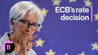 ECB Cuts Rates Lagarde Press Conference [upl. by Grider]