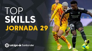 LaLiga Skills Jornada 29 Vinícius Jr Aubameyang amp Rodrigo de Paul [upl. by Yreva282]