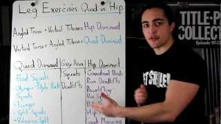 Leg Training 101 Quad vs Hip Dominant  Best Exercises [upl. by Fitalludba]