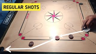 Useful regular carrom trick shots carrom board trick shots  carrom board game [upl. by Cowan]