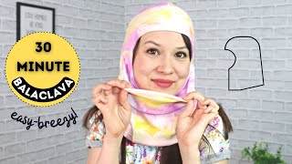 DIY BALACLAVA IN 30 minutes  DRAFT and SEW your very own Stepbystep drafting  sewing steps [upl. by Bonacci]