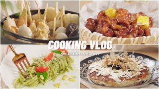 VIETSUB  Gà sốt cam Lẩu Oden Mì Ý Sốt Pesto Bánh xèo Nhật Tôm sốt Bạch tuộc xào cay kiểu Hàn [upl. by Natascha699]