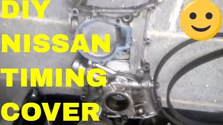 How to Remove a Nissan Sentra Timing Chain Cover [upl. by Nahsin]