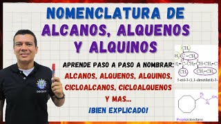 🏅COMO NOMBRAR NOMENCLATURA DE ALCANOS ALQUENOS ALQUINOS CICLOALCANOS CICLOALQUENOS DIENOS [upl. by Shiller]