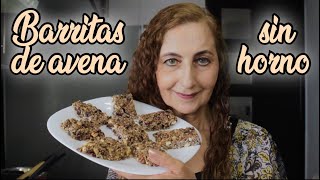 Barritas de Avena para llevar en el bolso 👜 Barras de cereal caseras sin horno [upl. by Elttil]