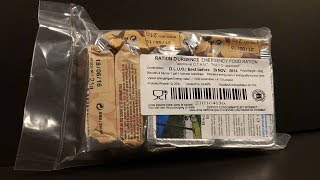 2013 French Armed Forces Emergency Food Ration Survival MRE Review Meal Ready to Eat Taste Test [upl. by Vonnie]