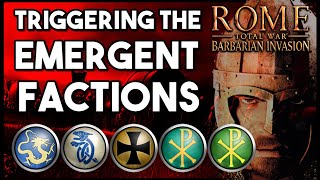 RTW Barbarian Invasion Guide How to Spawn Emergent Factions RomanoBritish Slavs Ostrogoths [upl. by Gnilyam]