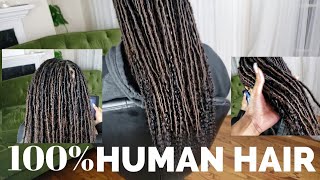 100 Human Hair Goddess Locs Tutorial x Loc Extensions [upl. by Ursi]