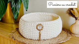 Comment faire un panier au crochet facile ✨ Tuto crochet débutant 🧶 Corbeille rigide DIY [upl. by Dickens549]