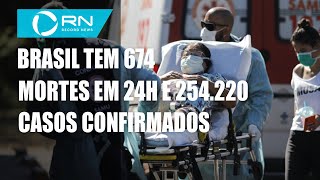 Brasil tem 16792 mortes e 254220 casos confirmados de coronavírus [upl. by Airehtfele]