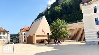 Vaduz LICHTENSTEIN 2022 • 4K 60fps ASMR Real Time Virtual Walking Tour [upl. by Woll]