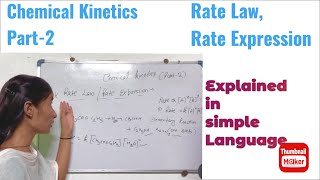 Factors affecting rate of reaction  Rate Lawamp Rate Expression Chemical kinetics Part2chemistry [upl. by Aynekat]