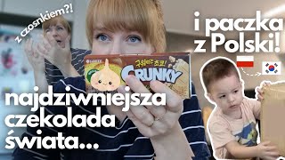 Najdziwniejsza czekolada w moim życiu🧄  PACZKA Z POLSKI  Daily Vlog z Korei [upl. by Otilegna]