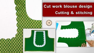 Trending Cut work design cutting amp stitching  Cut work blouse cutting amp Stitching  maatailoringtutorial [upl. by Uzziel178]