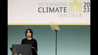 HighLevel Champion HE Razan Al Mubarak Petersberg Climate Dialogue 2023 [upl. by Auqinahs22]