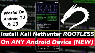 How To Install Kali Linux NetHunter On Any ANDROID device in 2023 Without ROOT NEW [upl. by Ynnol180]