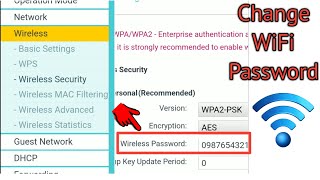 How to Change Wifi Password  Change Wifi Password [upl. by Curnin]