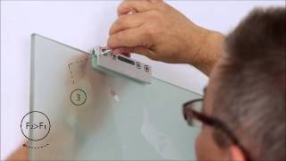 Hercules Glass Top hung sliding door gear for 100kg glass door DIY installation video [upl. by Namso]