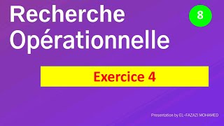 Recherche opérationnelle RO en Darija Exercice 4  méthode Simplexe  EP 8 [upl. by Aneret]