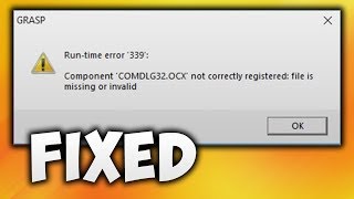 Run time error 339 quot How to fix COMDLG32ocx missing windows 108187 [upl. by Nanon]