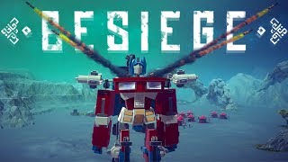 Besiege Best Creations  Transformer Optimus Prime Jumping A Castle amp More  Besiege Gameplay [upl. by Dihgirb168]