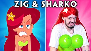 ZIG AND SHARKO WITH ZERO BUDGET  Zig amp Sharko and Marina Funny Cartoon Parodies [upl. by Buskus]